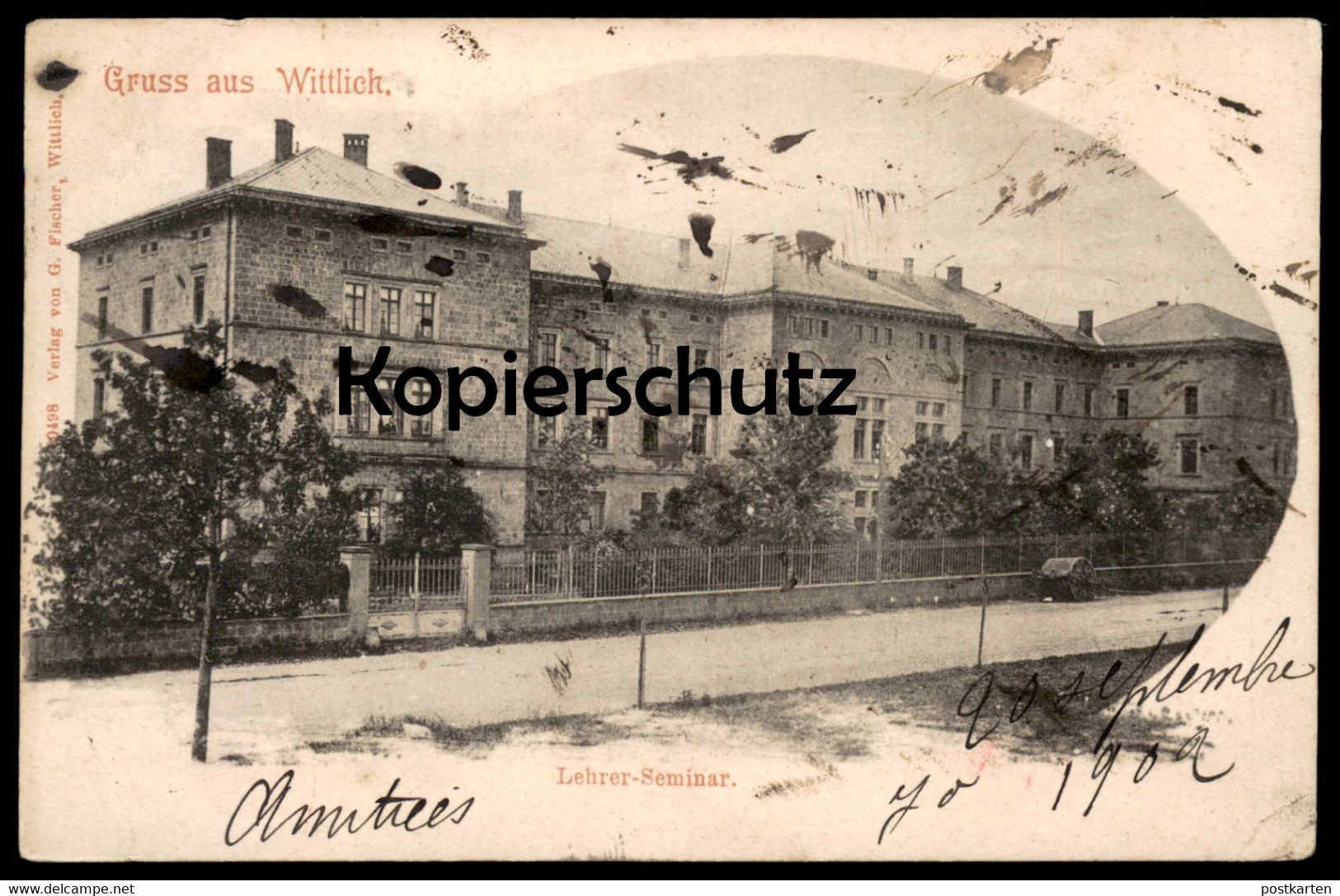 ALTE POSTKARTE GRUSS AUS WITTLICH LEHRER-SEMINAR 1902 AK Ansichtskarte Postcard Cpa - Wittlich