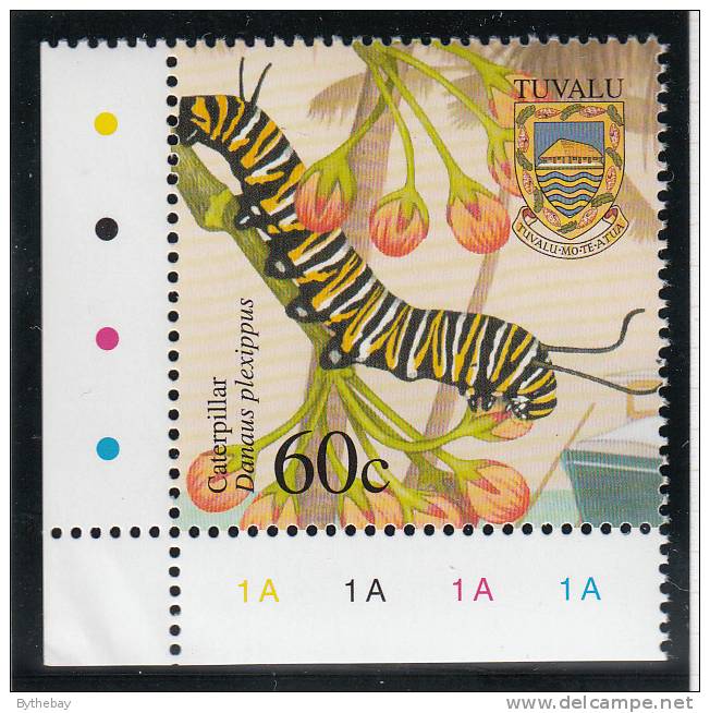 Tuvalu MNH Scott #868 60c Caterpillar - Insects Corner Of Selvedge Wrinkled - Tuvalu