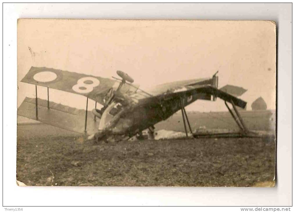 Carte Photo Accident Avion Aviation - Autres & Non Classés