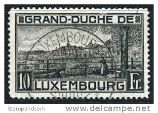 Luxembourg #152a Used 10fr From 1934 (perf 12-1/2) - Oblitérés