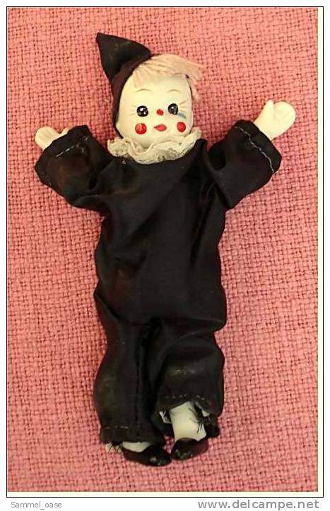 Kleiner Kinder-Clown Aus Porzellan , Die Arme Und Beine Sind Flexiebel  -  Größe Ca. 14 Cm - Puppen