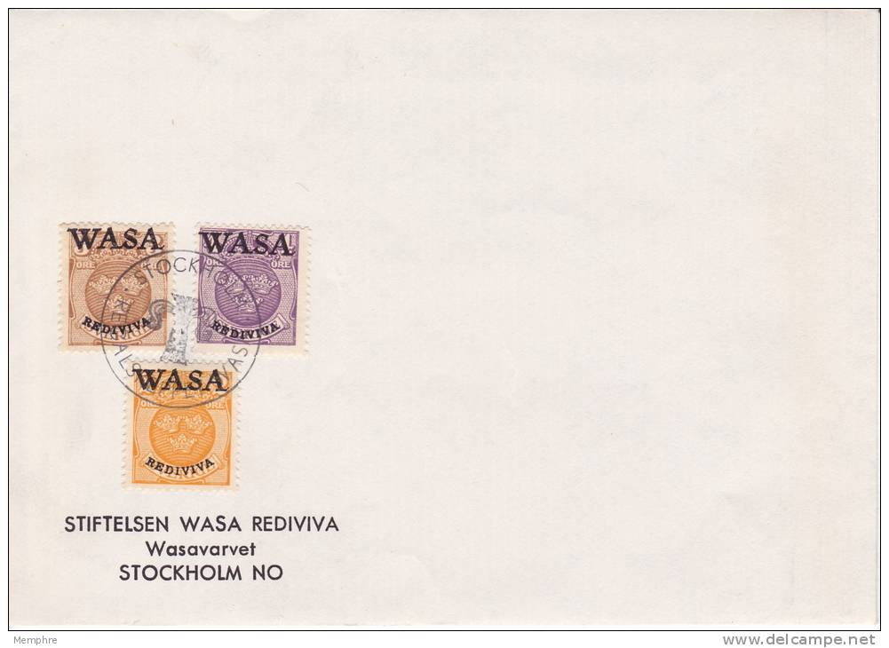 Unaddressed Cover With Complete Set Of «WASA Rediviva» Overprinted Stamps - Other & Unclassified