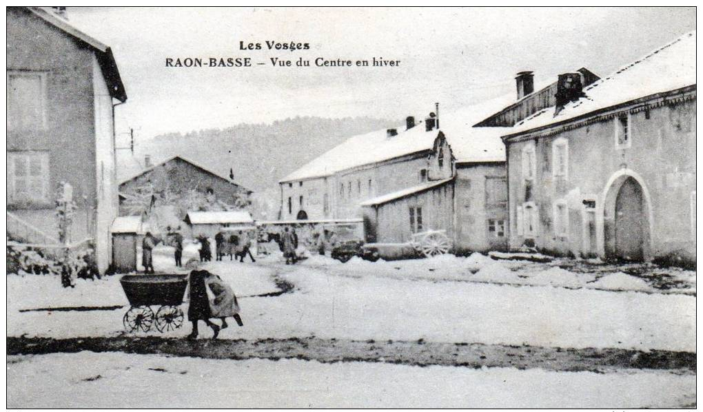 CPA   RAON BASSE  Raon Aux Bois    88  Vosges   Vue Du Centre En Hiver   -O- - Autres & Non Classés