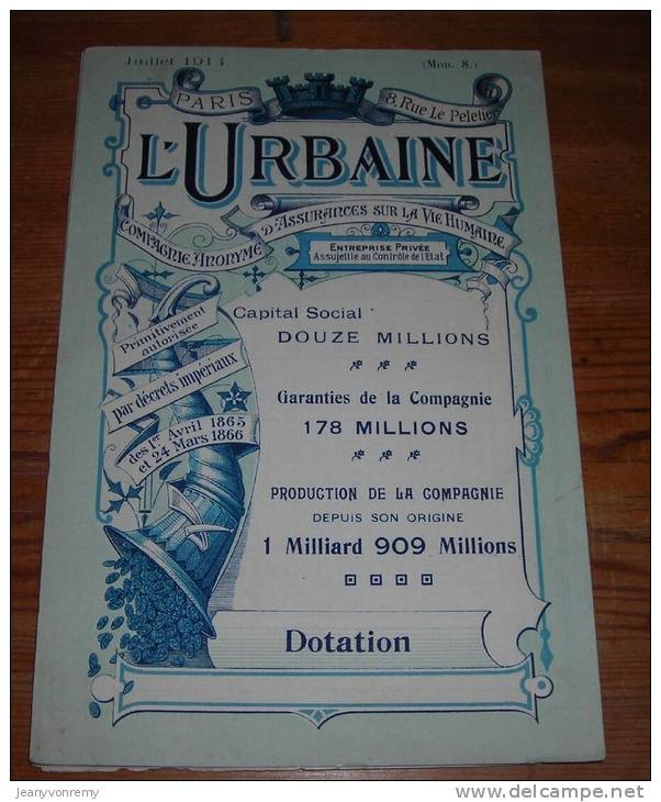 Dépliant L´Urbaine - Dotation - Juillet 1914. - Unclassified