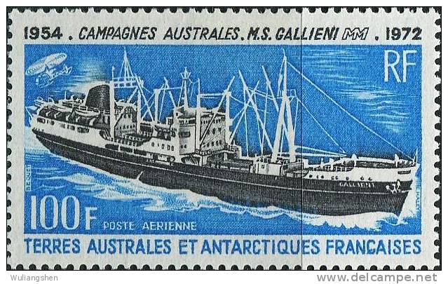 FN0513 TAAF 1973 Research Vessel 1v MLH - Used Stamps