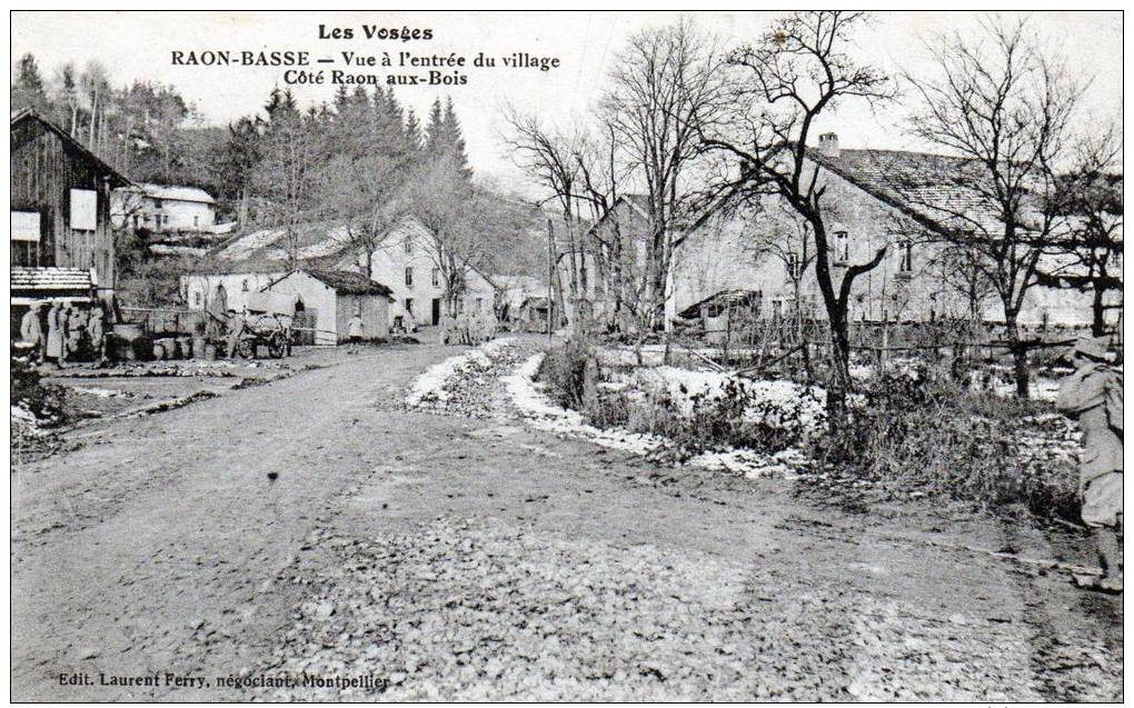 CPA   RAON BASSE  Raon Aux Bois    88  Vosges Entree Du Village    -O- - Autres & Non Classés