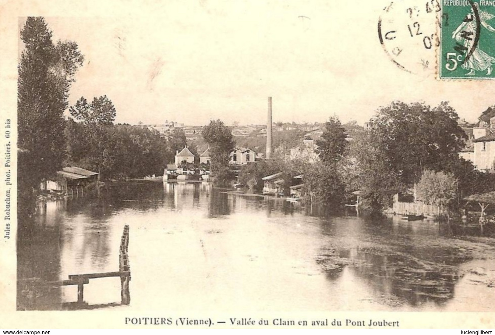 CPA  VIENNE  (86)   -  POITIERS   -   Vallée  Du Claim En Aval Du Pont Joubert - Poitiers