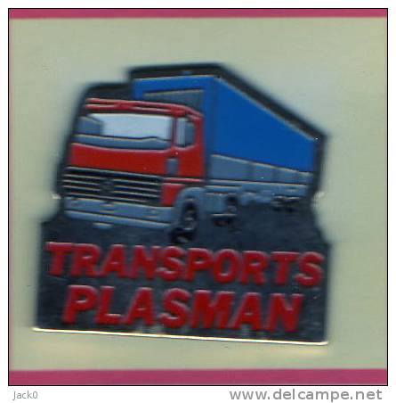 Pin´s  Transport, Automobiles, Camion  Renault  Transports  PLASMAN - Renault