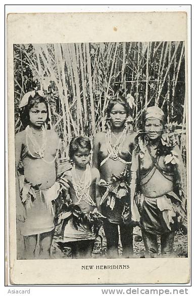 Nlles Hebrides New Hebrides Group Of  Girls  Piercing Nose - Vanuatu