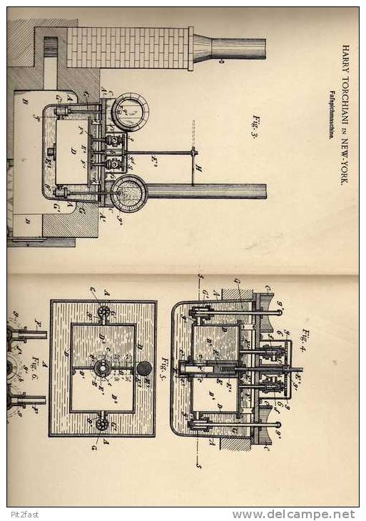 Original Patentschrift - Faßspichmaschine , 1898 , H. Torchiani In New York , Fass , Fässer , Bierfass !!! - Machines