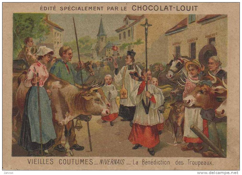 Vieilles Coutumes  - Nivernais - Bénédiction Des Troupeaux - Animaux - Boeuf - Vache - Cheval - Attelage - Louit