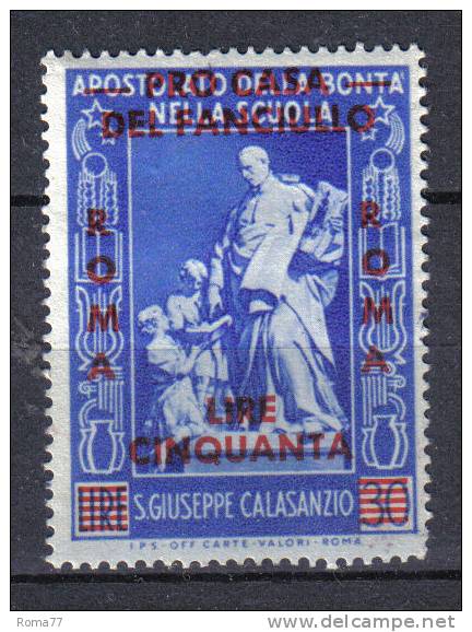 R713 - CALASANZIO , Pro Casa Del Fanciullo ** - Revenue Stamps