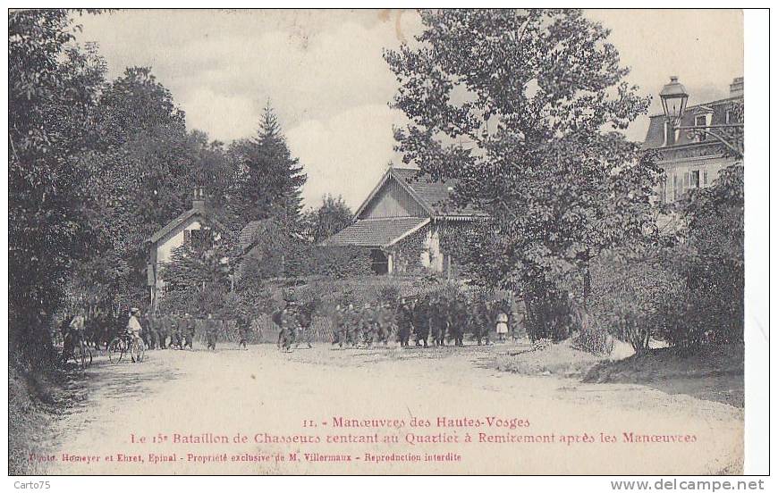 Remiremont 88 -  Militaria Manoeuvres - 15ème Bataillon Chasseurs Rentrent Au Quartier - Remiremont