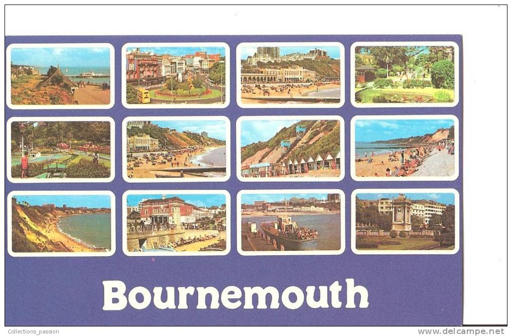 CP, Angleterre, Bournemouth, 12 Vues, Vierge - Bournemouth (ab 1972)