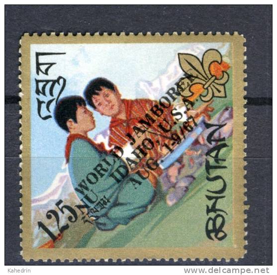 Bhutan 1967, Jamboree - Scout With Overprint **, MNH - Bhoutan