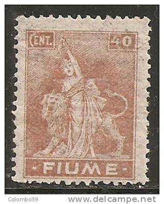 Fiume Allegorie E Vedute - 40c Nuovo* - Fiume & Kupa