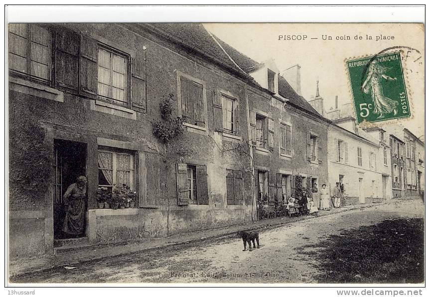 Carte Postale Ancienne Piscop - Un Coin De La Place - Pontcelles