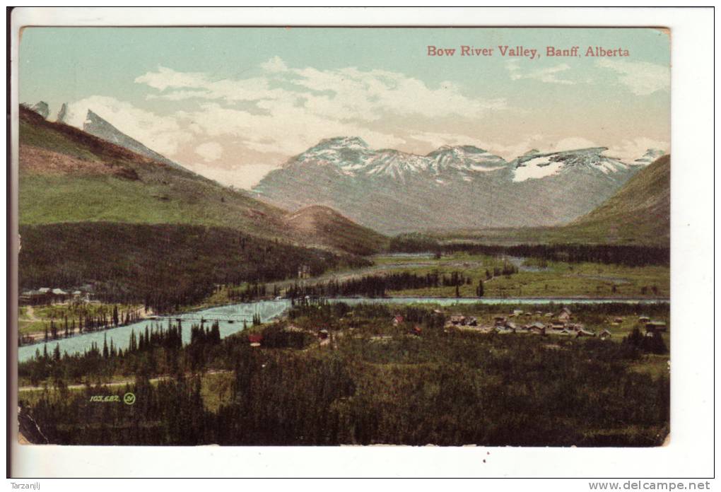 CPA Colorisée De Colombie Britannique (BC Canada): Bow River Valley, Banff, Alberta - Banff
