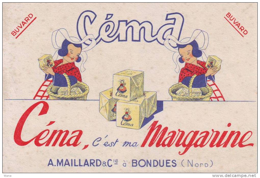 Buvard Margarine CEMA A.MAILLARD Et Cie à BONDUES - Lattiero-caseario