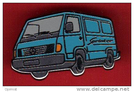 21166-pin's Mercedes Sprinter.transport.camionette.signé Sofrec Paris. - Mercedes