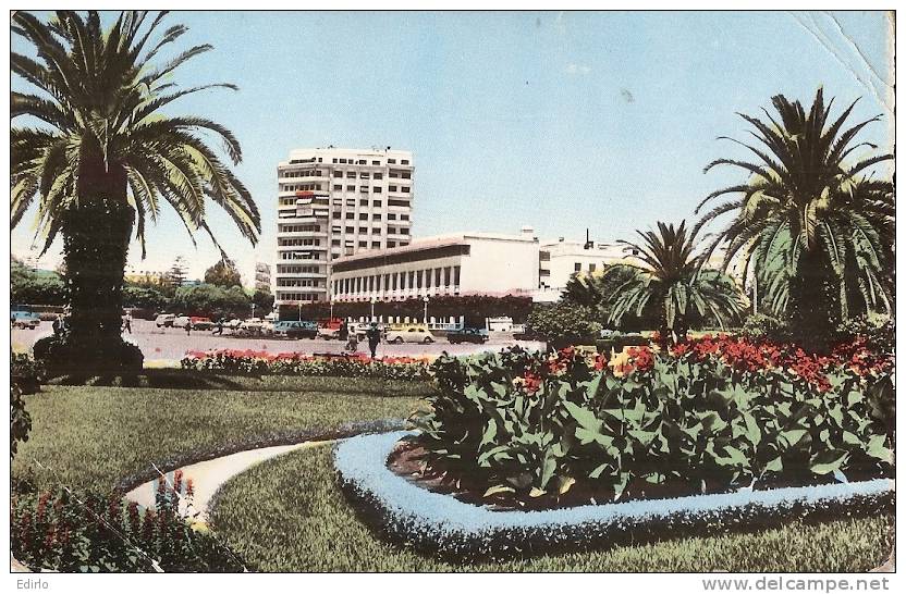 CASABLANCA Jardin Devant Le Palais De Justice - Salissures Au Dos Pli - Casablanca