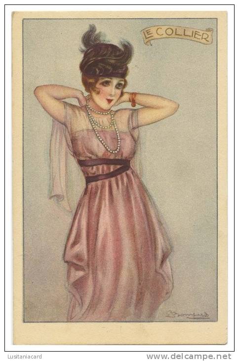 ITALY - ILLUSTRATEURS - «S. Bompard» (Nº 931-5) Le Collier Carte Postale - Bompard, S.