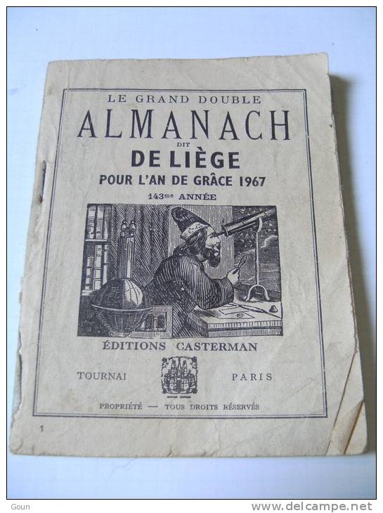 A Le Grand Double Almanach De Liège 1967 - Autres & Non Classés