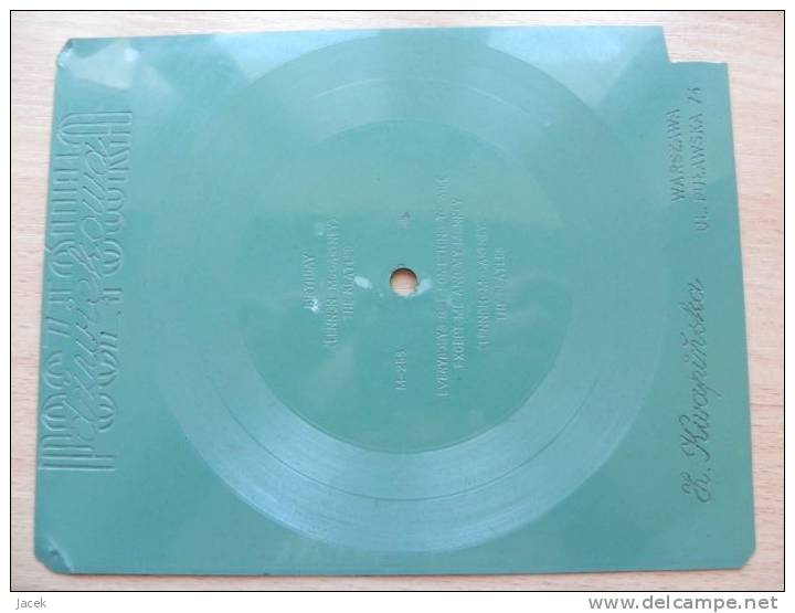 45 Rpm Polish Flexi Card/ Beatles / Birthday /Evrybodys Got  Something To Wide Accept  ... /very Rare - Speciale Formaten