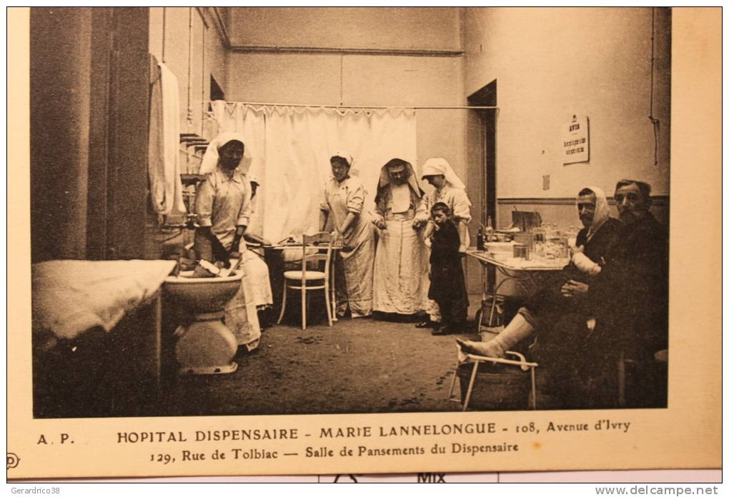 HOPITAL MARIE LANNELONGUE.SALLE DE PANSEMENT.AVENUE D'IVRY.RUE DE TOLBIAC. - Santé, Hôpitaux