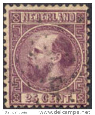 Netherlands #11 Used 25c King William III From 1867 - Oblitérés