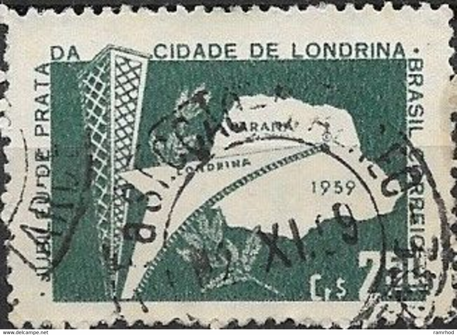 BRAZIL 1959 25th Anniv Of Londrina. - 2cr50 Londrina And Parana FU - Used Stamps