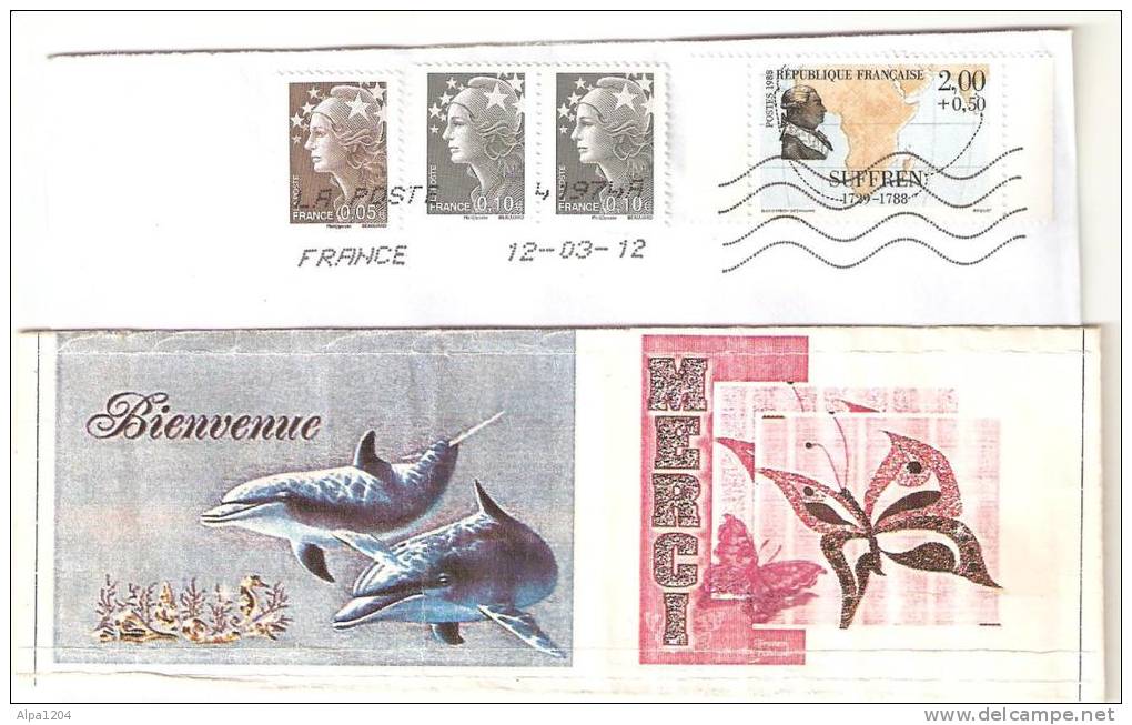 ANNEE 1988 ENVELOPPE AVEC TIMBRE "SUFFREN" (1729 1788)" OBLITERE - Covers & Documents