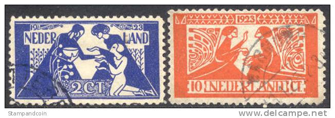 Netherlands B4-5 Used Semi-Postals From 1923 - Used Stamps