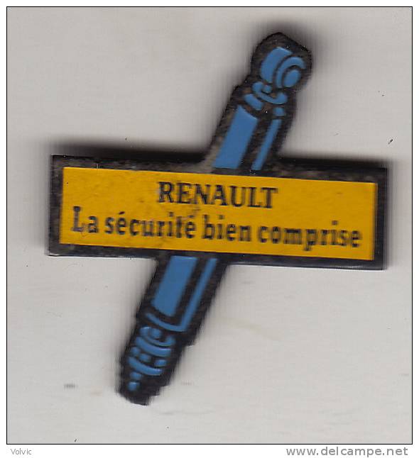 - PIN´S - RENAULT - La Sécurité Bien Comprise - K6 Paris - - Renault