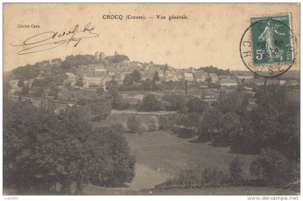 23  -CROCQ - CPA - Vue Générale - Crocq