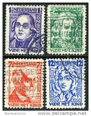 Netherlands B33-36 Used Semi-Postal Set From 1928 - Used Stamps