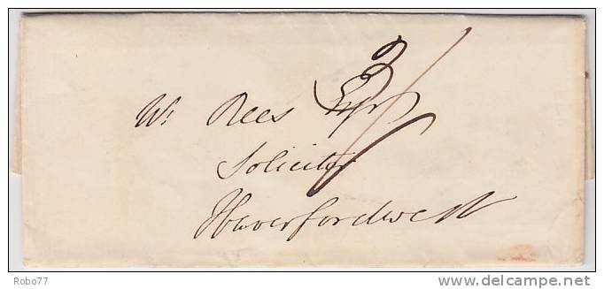 1834 USA  Letter Sent To Haverfordwest. (L07006)) - …-1845 Vorphilatelie