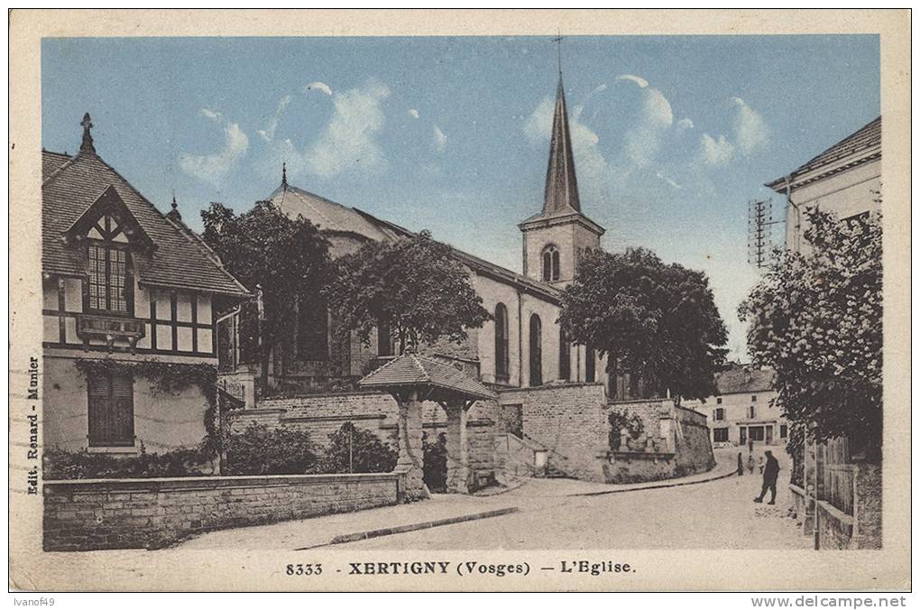 88 - XERTIGNY - CPA - L ´ Eglise - Vue Colorisée - Xertigny
