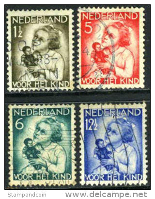 Netherlands B73-76 Used Semi-Postal Set From 1934 - Neufs