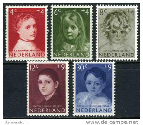 Netherlands B316-20 Mint Never Hinged Semi-Postal Set From 1957 - Unused Stamps