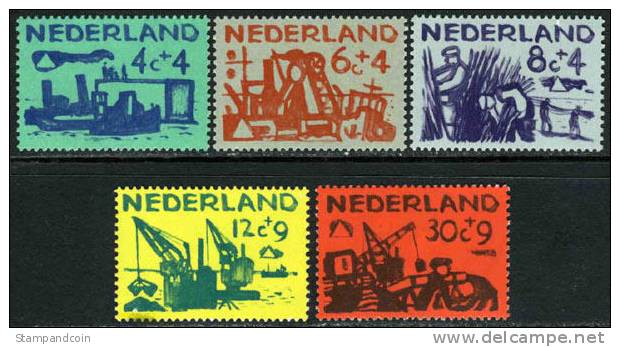 Netherlands B331-35 Mint Never Hinged Semi-Postal Set From 1959 - Unused Stamps