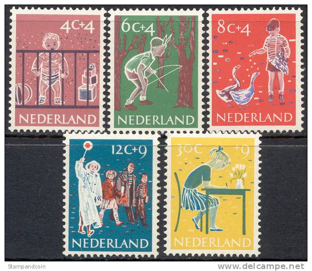 Netherlands B336-40 Mint Never Hinged Semi-Postal Set From 1959 - Unused Stamps