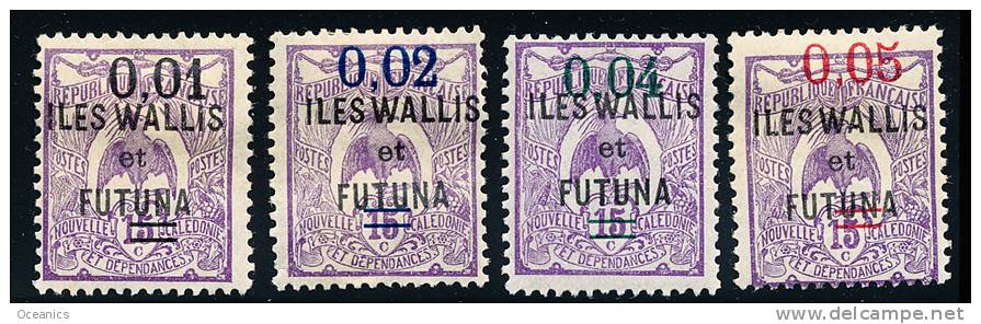 Wallis Et Futuna (Y/T No,  26-29 - Timbres De Nouvelle Calédonie Surchargés) * - Nuovi