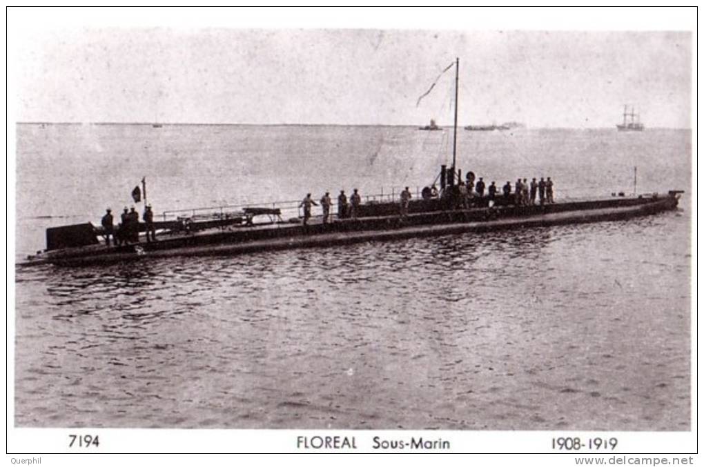 Sous-Marin FLOREAL, 1908/1919. - Sous-marins