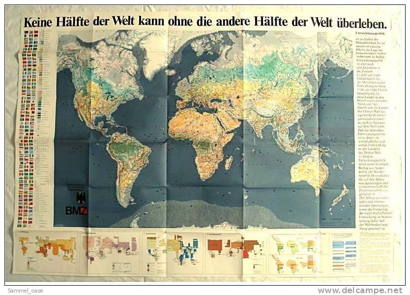 Poster Weltkarte  Vom Bundesministerium  Ca. 138 X 97 Cm - Mappemondes