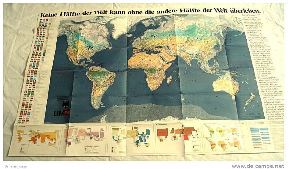 Poster Weltkarte  Vom Bundesministerium  Ca. 138 X 97 Cm - Mappemondes