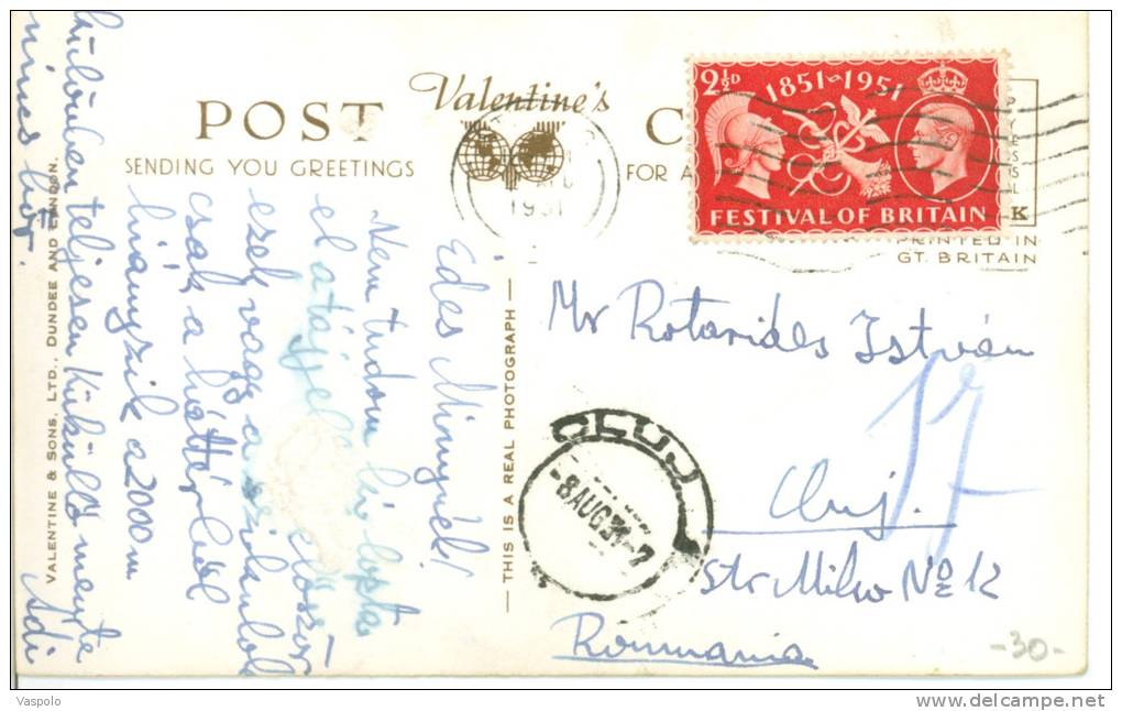 UNITED KINGDOM-SCOTLAND-STIRLING ,CASTLE-CIRCULATED-1951 - Stirlingshire