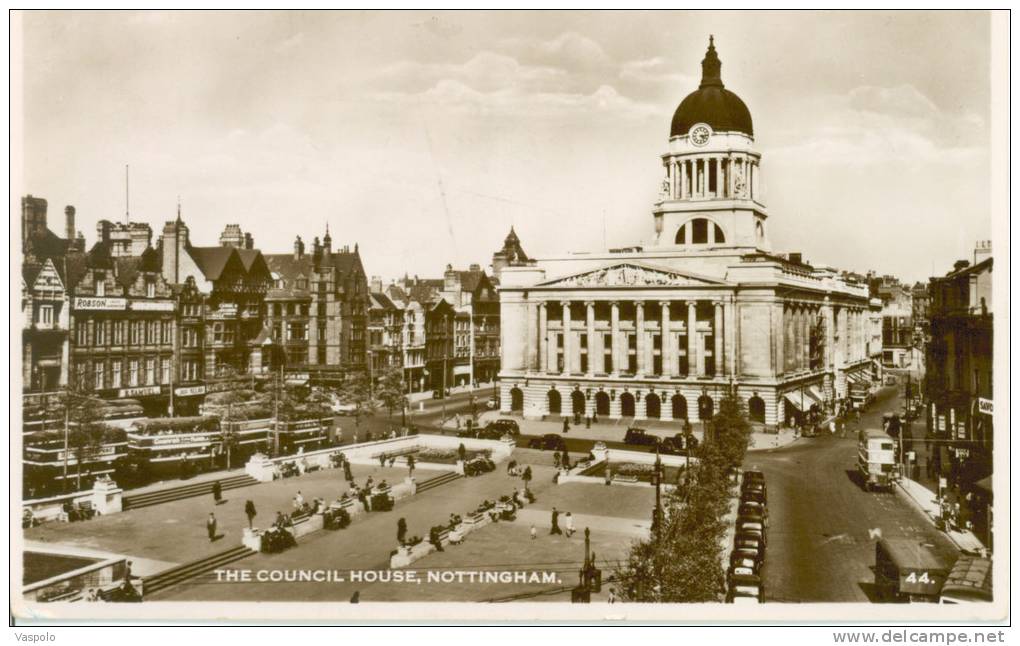 UNITED KINGDOM-ENGLAND-NOTTINGHA M-REAL PHOTO:THE COUNCIL HOUSE--CIRCULATED-1950 - Nottingham