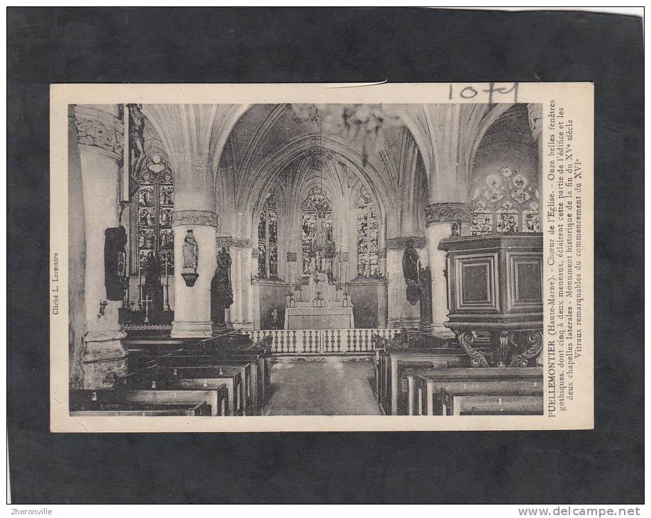 CPA - PUELLEMONTIER - Choeur De L' Eglise - Monument Historique - Vitraux - Altri & Non Classificati