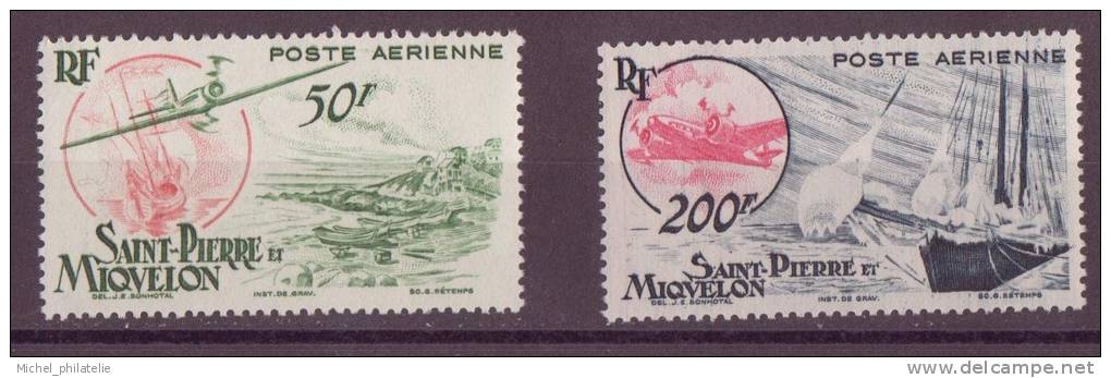 Saint-Pierre-et-Miquelon N°18 Et 20** PAR AVION, Neuf Sans Charniere - Nuevos